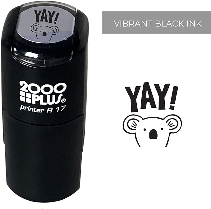 Yay! Koala Stamp / 2000 Plus Self Inking Teacher Stamp/Black Ink for School Worksheets