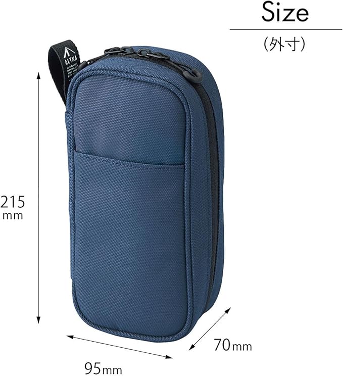 LIHIT LAB Gadget Pouch, 3.8 x 2.8 x 8.5, Navy Blue (A7764-11)