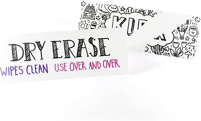 Dry Erase Name Tent Table Cards 8.5" x 3" (30 Pack) Reusable Name Cards, Classroom Name Tags, Wedding Guest Name Tents