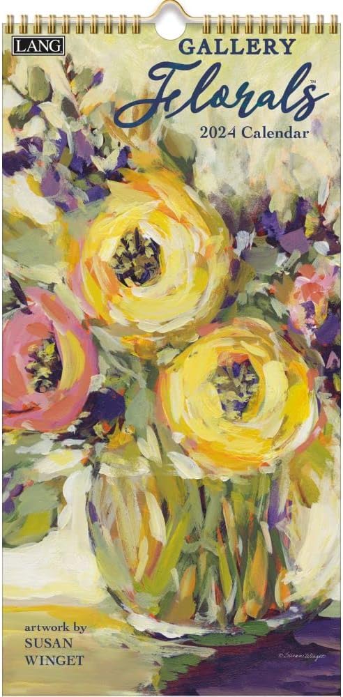 LANG Gallery Florals 2024 Vertical Wall Calendar (24991079149)