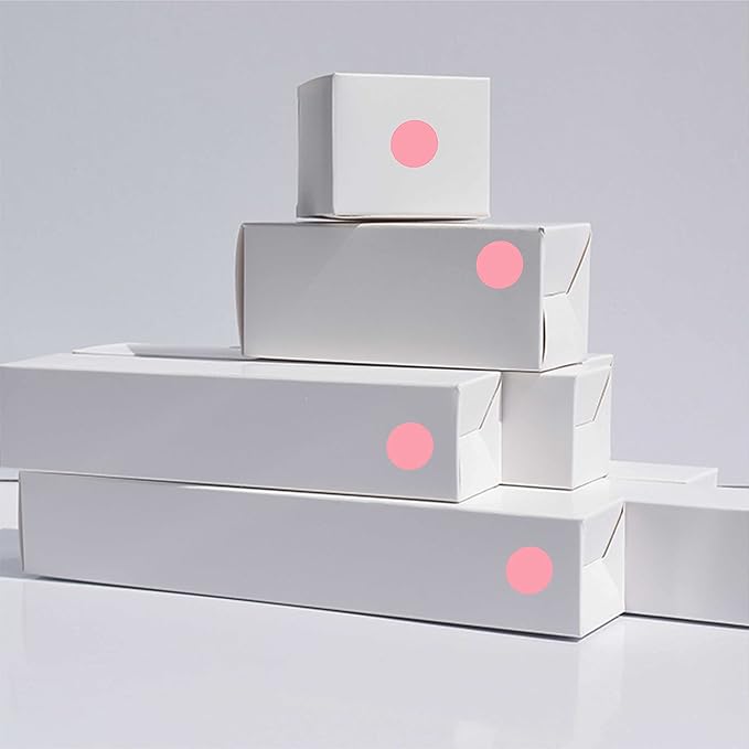 PARLAIM 0.75" Round Adhesive Color Coding Circle Dot Labels in Roll, 1000 Stickers per Dispenser Box, 3/4" Diameter for Yard Sale, Pink