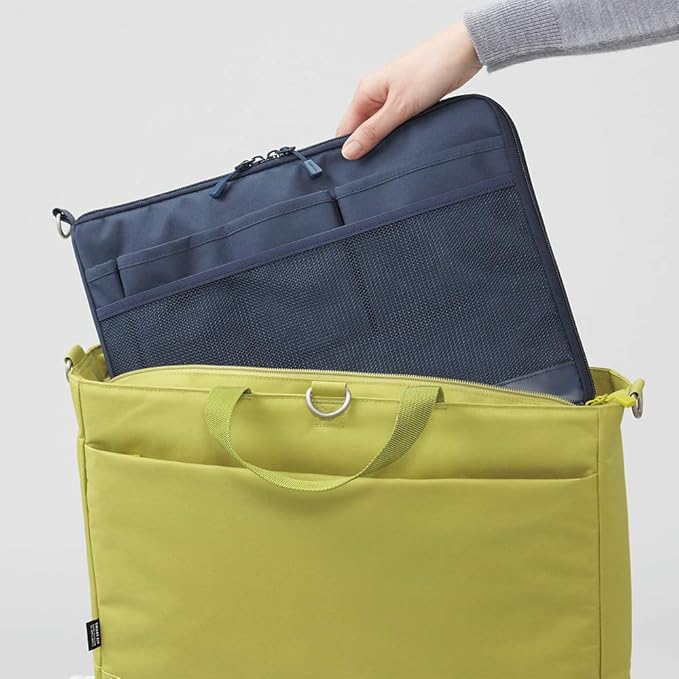 LIHIT LAB Laptop Sleeve, Water & Stain Repellent, Horizontal, 13.4" x 9.8", Navy (A7681-11)