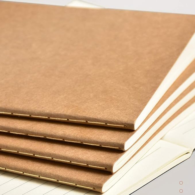 Large College Ruled Notebook Journals Bulk with Thick Lined Paper, 60 Pages, 8.5x11 inch, Composition Diary Subject Notebooks Planner for Travelers Students Office, Kraft Journal Set, 12 Pack