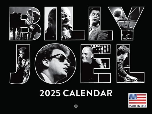 Billy Officially Licensed Joel Calendar 2025 Wall Calander Monthly Music Band Merch 12 Month | American Made In The USA