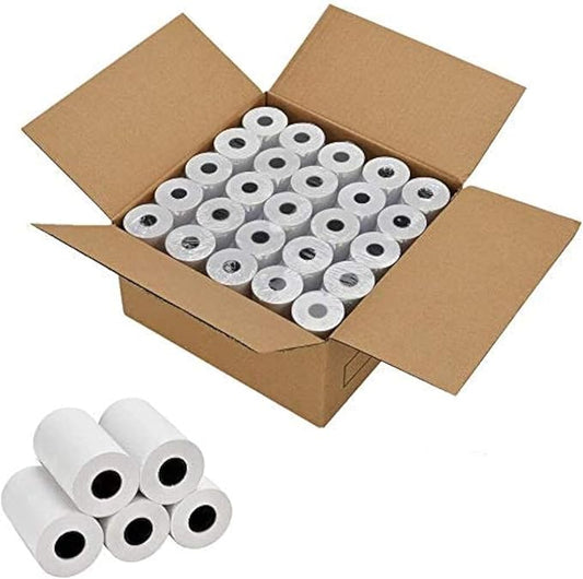 Thermal Paper 2 1/4 inch x 50 feet, Cash Register POS Receipt Paper for Credit Card Machine (50 Rolls)