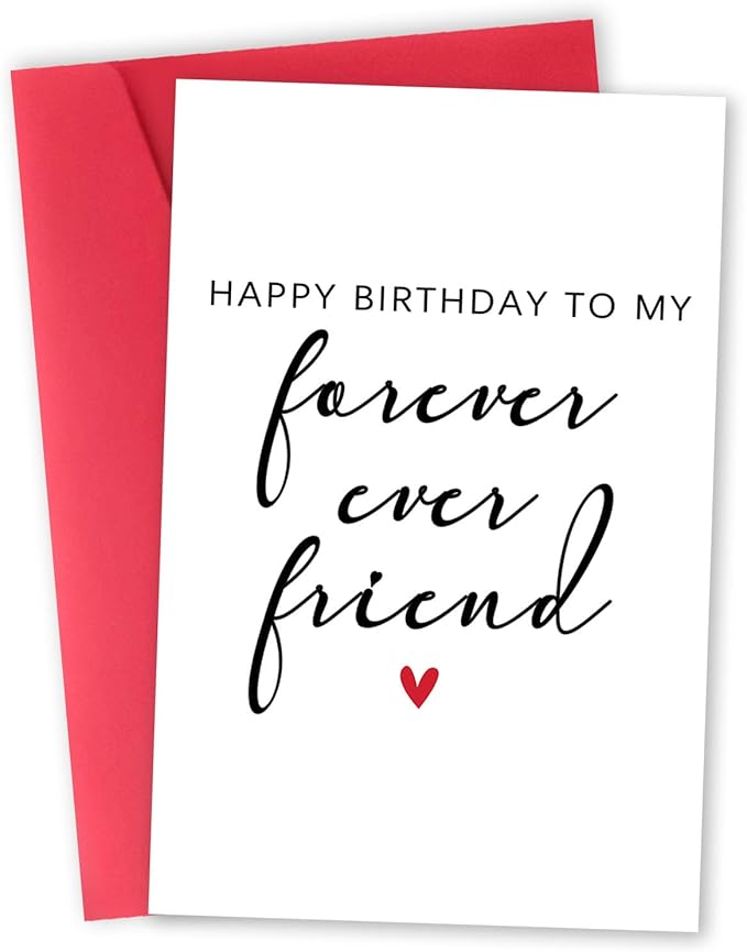 Happy Best Friend Birthday Card, BFF Card, Gifts for Bestie Women, Bestie Sister Friendship Cards for Lady Girl, Forever Friend