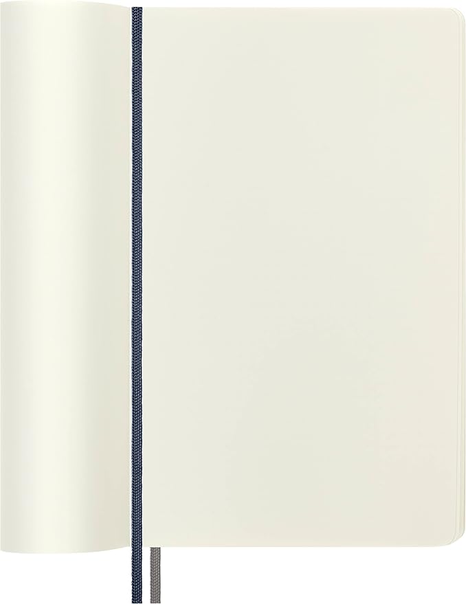Moleskine Classic Expanded Notebook, Soft Cover, Large (5" x 8.25") Plain/Blank, Sapphire Blue, 400 Pages