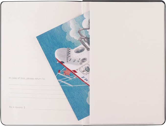 Comix 6 Pack Lined Journal Notebooks for Work, 240 Pages, 5.5"x8.3", Black, Hardcover, A5 Medium College Ruled, Journaling Notebooks for Notes-Taking, Fits for Office School Home