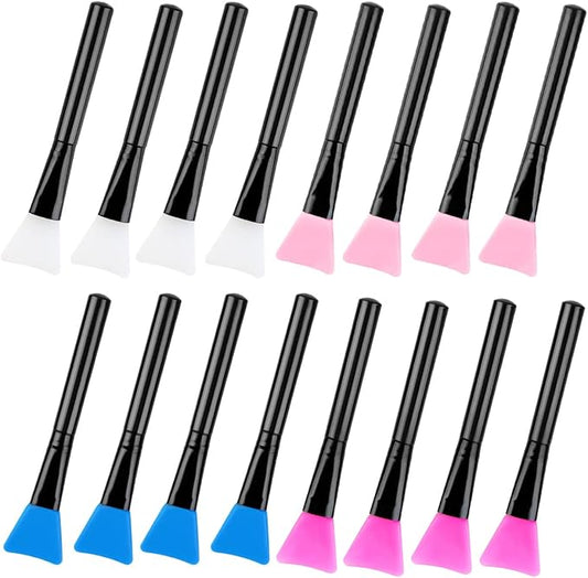 16 Pcs Silicone Magic Brushes,Reusable Silicone Epoxy Resin Applicator Sticks for DIY Painting Mixing & Spreading to Glitter Tumblers, Acrylic Cups, Mug