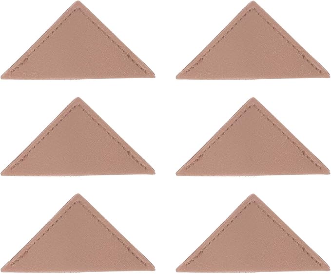 uxcell 6Pcs Leather Square Bookmarks, Corner Bookmarks Book Marks Page Markers Cute Page Clip for Men Women Teacher Reader Book Lover Writers (Pink)