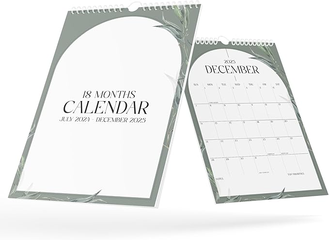 Calendar 2024-2025 - Vertical 11x17 2024 Wall Calendar Runs Until December 2025 - Easy Planning with the Aesthetic Wall Calendar 2024-2025 Monthly - Karto - Boho Greenery