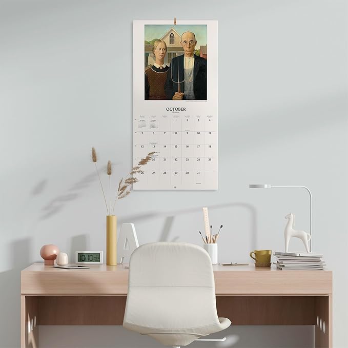 Art Masterpieces Wall Calendar 2025 12" x 12" FSC® Plastic Free - Starts Week On Sunday | Square Wall Calendar | Family Planner Calendar 2025 | Art Calendar 2025