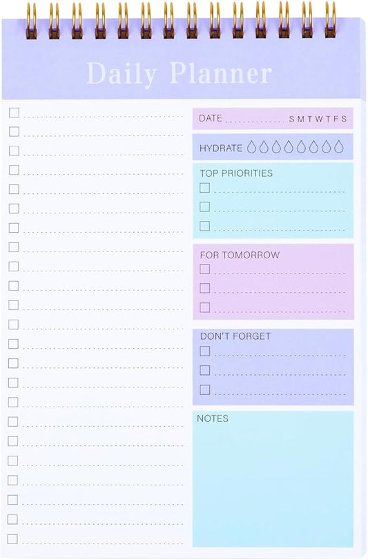 To Do List Notepad, 52 Sheets Undated Daily Planner 2024, 5.2"x7.8" To Do List Notebook, Do List Planner for Home School/Office Supplies