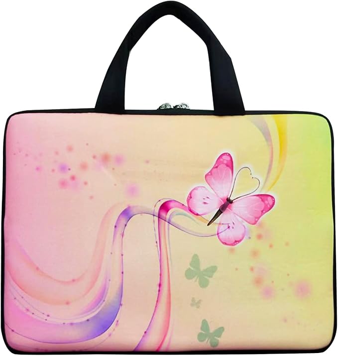 11 11.6 12 12.5 inch Laptop Carrying Bag Chromebook Case Notebook for Apple MacBook Air Samsung HP DELL Lenovo Asus (Cute Butterfly)