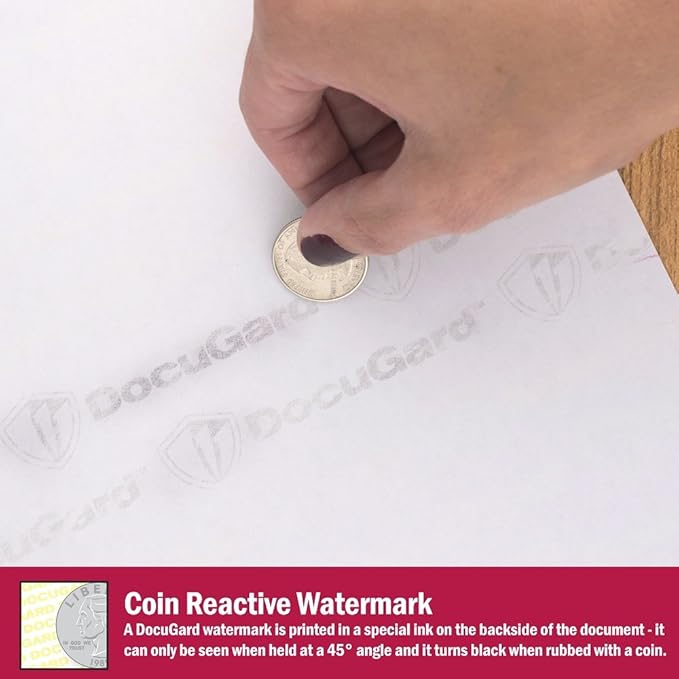 DocuGard Advanced Blue Multi-Purpose Security Paper, 7 Features, 8.5 x 11 Inches, 24 lb, 500 Sheets (04546)