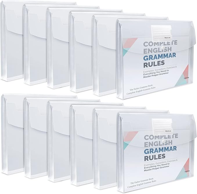 12 Pack Large Clear Document Folders,Legal Size(11"×14"),TFDLCG zm Plastic Envelope with Snap Closure,Poly Envelopes File Folder with 1 Inch Expansion,for School Home Office