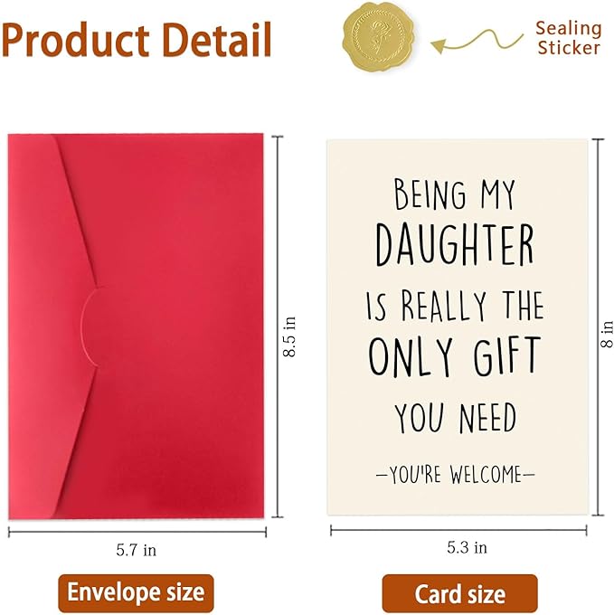 Daughter Birthday Card, Happy Birthday Card for Daughter,Birthday Gifts for Daughter, Daughter Birthday Gift, Birthday Card for Daughter Adult