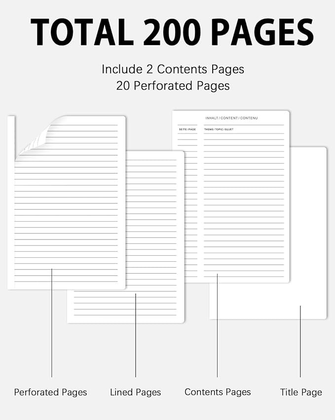 Hardcover Journal Notebooks, 10 Packs A5 Lined Journals Bulk for Writing 200 Pages/100Sheets, 8.4 x 5.8 inch, 10 Colors Classic Ruled Notebook for Work/Travel/College/Note Taking