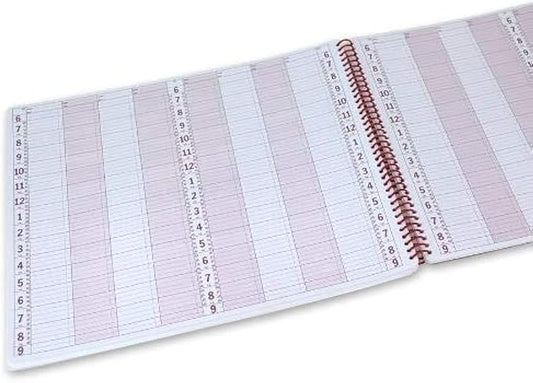Notebook Planner, 8 Column Appointment Book – Large 16.25" x 13.5" Undated 2024 Planner, Daily & Hourly Planner in 15 Minute Increments – Spiral Notebook Organizer for Scheduling Appointments (8 Columns)