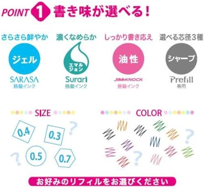 Zebra BRNJK5PB Ballpoint Pen Refill, Sarasa, NJK-0.5 Lead, Pale Blue, 10 Pens