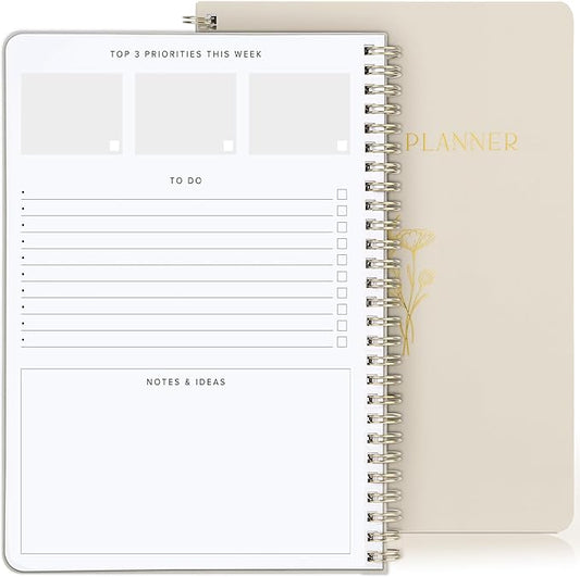 Beautiful Daily and Weekly Planner - To Do List Notebook to Easily Organize Your Agendas And Boost Productivity in School Or At Work - Stylish College or Office Supplies For Women
