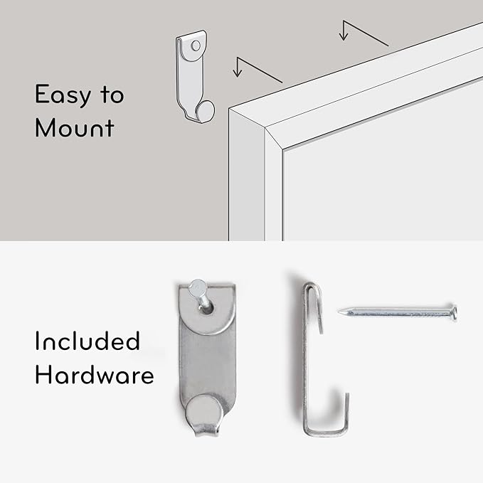 U Brands Magnetic Dry Erase Calendar Board, 30"x20", White Wood Style Frame, Includes Magnets