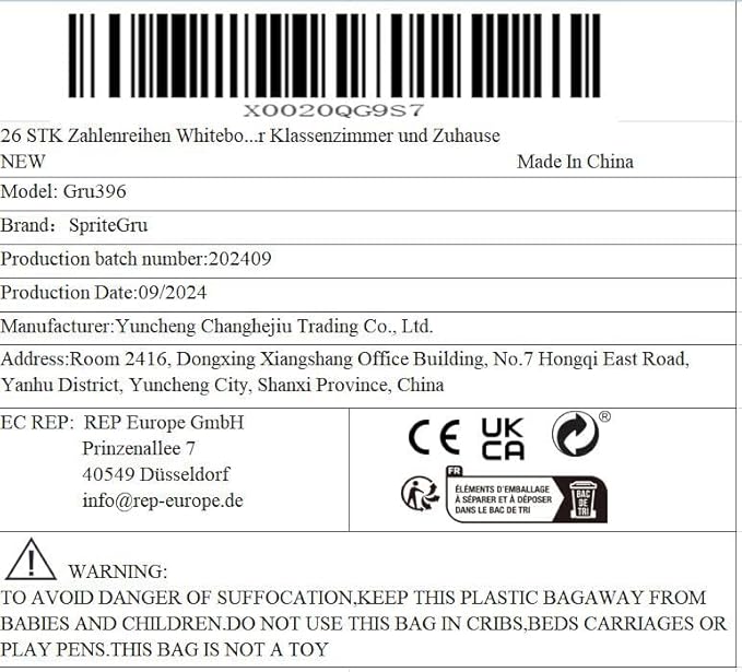 26 PCS Number Line Dry Erase Boards, Writable and Erasable Double Sided Board-0-10 on One Side & 0-20 on Other Side Math White Board for Kids, Students, Classroom and Home (12” x 4”, Colorful Stars)