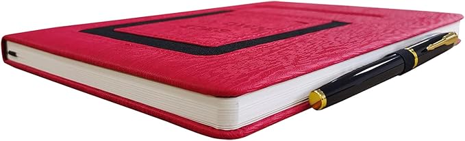 2025 Weekly and Monthly Planner with Pen: Jan 2025-Dec 2025, A5 size 8.5" x 5.75", Hard Cover Agenda Planner with Phone Holder, Card Holder and Pen Holder (Red)