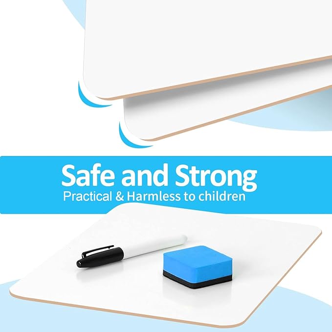 Dry Erase LapBoards, PANDRI 26 Pack Double Sided 12.5 x 9 Inch Whiteboards with 26 Erasers and 26 Markers, Dry Erase Boards for Kids Students Classroom Teacher Supplies