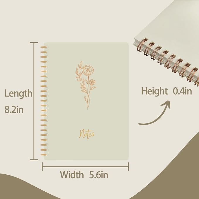 Notebook for Women, 2 Pack Spiral Notebooks – Aesthetic College Ruled Notebook, Journaling Notebooks for Writing, Bible Journal, Office Supplies for Women, Prayer Journal for Women, Perfect Notebooks for School and Work