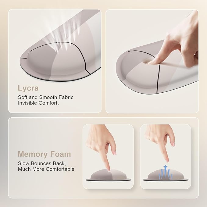 iCasso Mouse Pad with Wrist Rest, Keyboard Wrist Rest, Made of Memory Foam, Ergonomic Support, Easy Typing and Relieve Wrist Pain, Perfect for Gaming, Computer, Office, Laptop-Brown Art