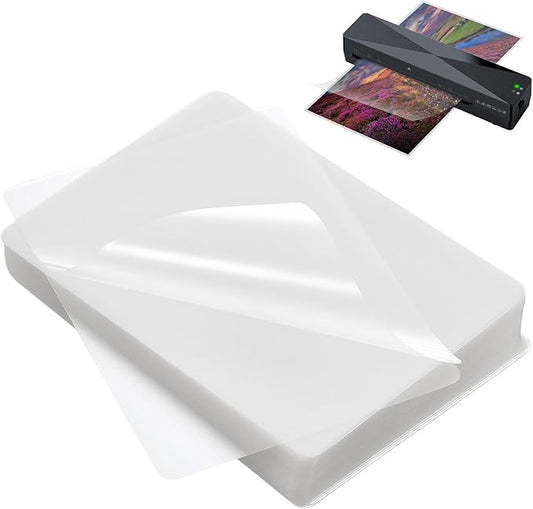 50 Pack Thermal Laminating Pouches, 9 x 11.5-Inches, 3 mil Thick, Clear Laminating Sheets
