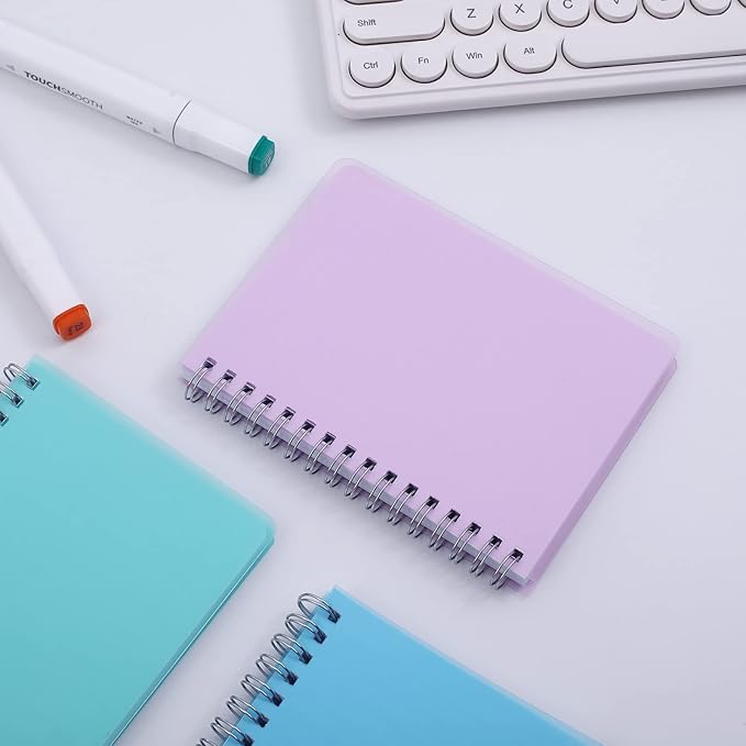 Spiral Notebook, 4 Pack Dot Grid Notebooks 5.7" x 8.3", Bullet Dotted Journal, 640 Pages, Cute College School Supplies Notebooks for Work, Aesthetic Gift Office Supplies for Study and Notes