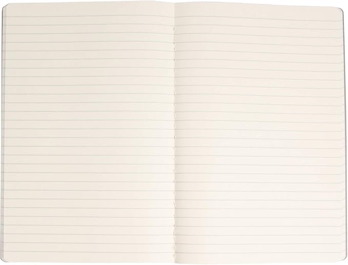 Simply Genius A5 Notebooks for Work, Travel, Business, School & More - College Ruled Notebook - Softcover Journals for Women & Men - Lined Note Books with 92 pages, 5.5" x 8.3" (Gray, 6 pack)