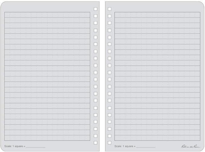 Rite In The Rain Weatherproof Side Spiral Notebook, 4.625" x 7", Black Cover, Universal Pattern, 3 Pack (No. 773L3)