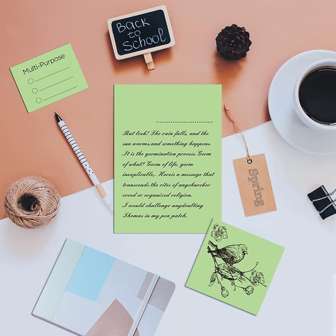 Veritas Colored Copy Paper, Green Colored Printer Paper 8.5” x 11”, 20 lb / 75 GSM, 200 Sheets (1 Reams) Computer Paper, Multi-Purpose paper, Made in USA