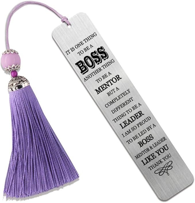 DYJYBMY It is One Thing to Be a Boss Another Thing to Be a Mentor Engraved Metal Bookmark, Thank You Gifts for Boss Lady Leader Team Manager Mentor, Retirement Leaving Farewell Gifts for Boss