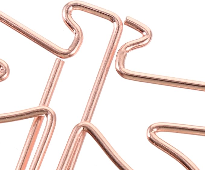 NUOBESTY 20pcs Gold File folders Decorative folders Work Folder Gold Paper Clips Decorative File folders Decorative Paper Clips Gold paperclips File Clips Unique Zinc Alloy Office Decorate