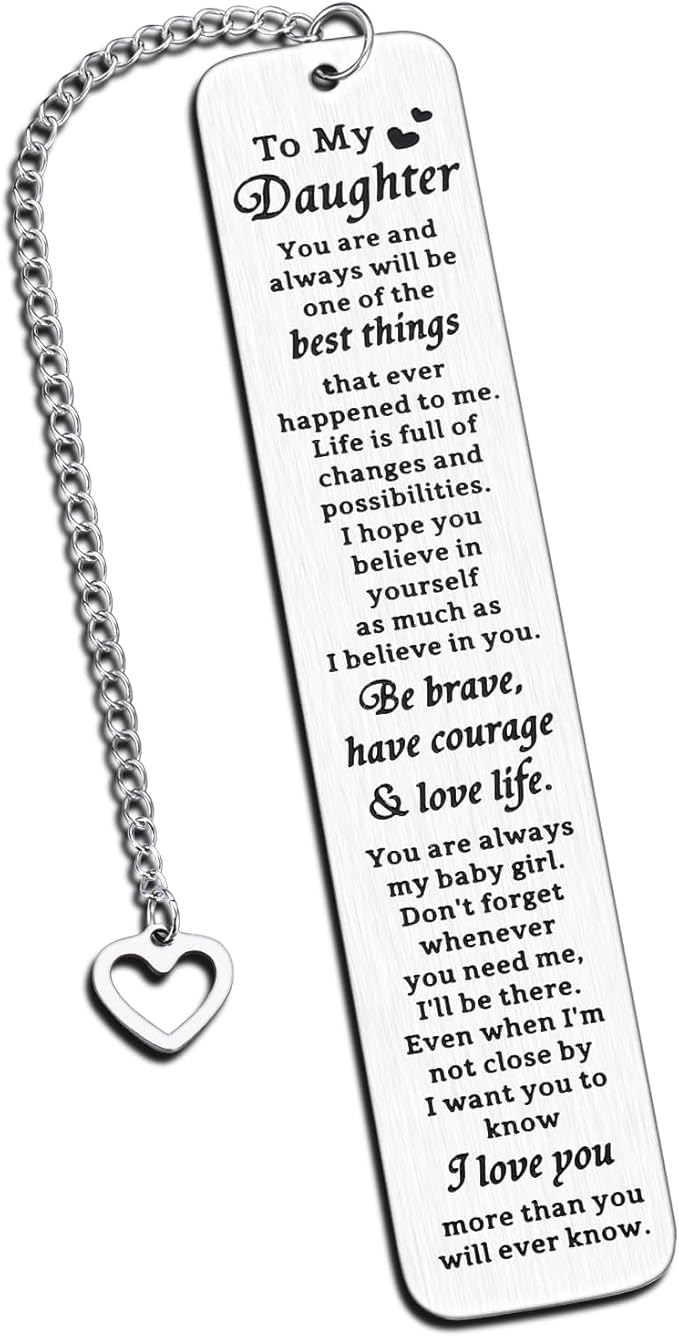 Stocking Stuffers for Teenage Girls Christmas Gifts for Girls Kids Christmas Stocking Stuffers for Teen Girls Daughter Birthday Gifts to My Daughter Gift from Mom Dad Bookmarks for Daughter Sweet 16