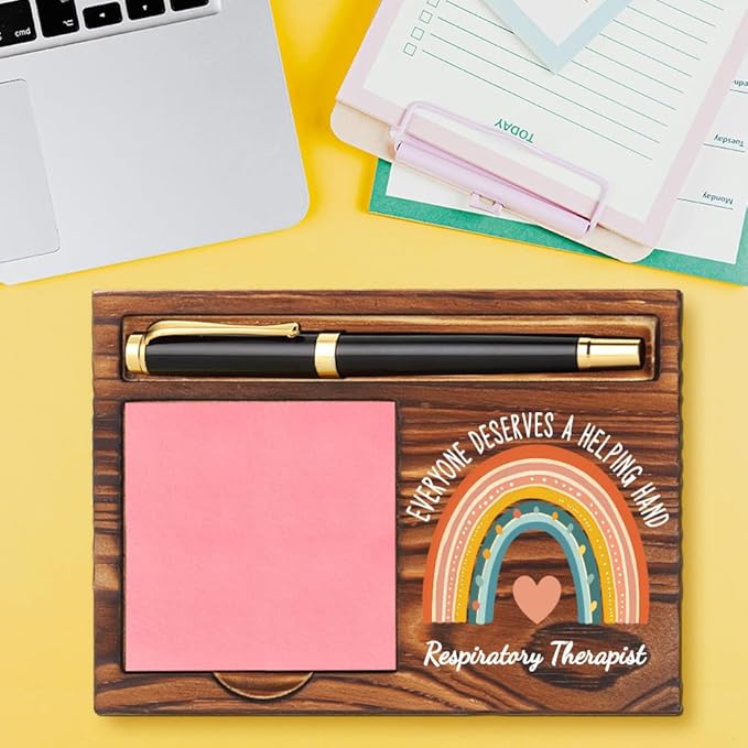 Respiratory Therapist Sticky Note Holder, Respiratory Therapist Appreciation Gifts, Thank You Gifts for Respiratory Therapist, RT Office Decor Self-Stick Note Pad Holders YB380