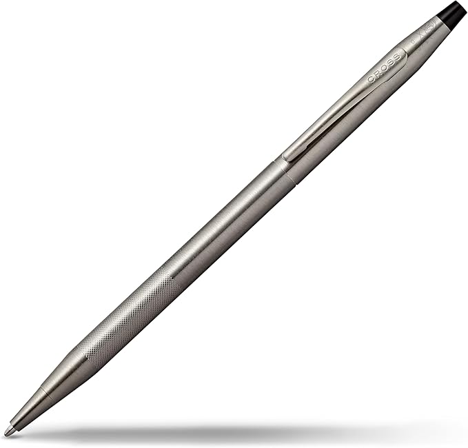 Cross Classic Century Refillable Ballpoint Pen, Medium Ballpen, Includes Premium Gift Box - Titanium Grey Micro-Knurl