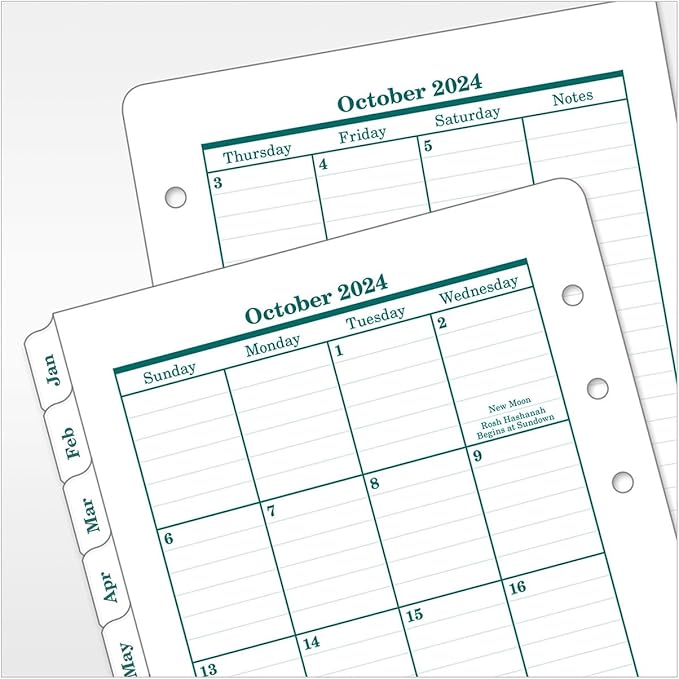 FranklinCovey - Original Two Page Per Day Ring-Bound Planner (Pocket, Jul 2024 - Jun 2025)