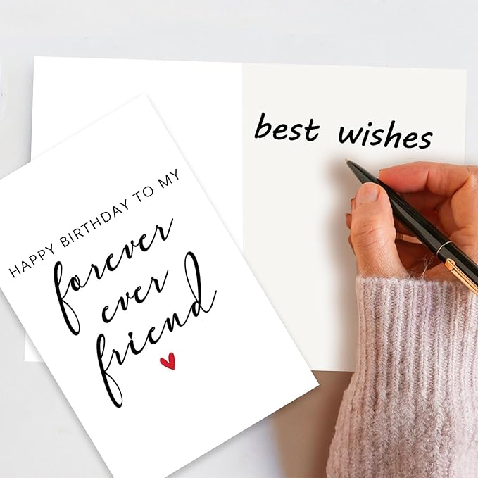 Happy Best Friend Birthday Card, BFF Card, Gifts for Bestie Women, Bestie Sister Friendship Cards for Lady Girl, Forever Friend