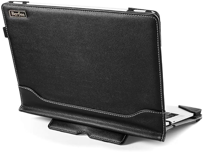 Laptop Case Cover Compatible with Dell Inspiron 14 5400 5406 5485 7400 7472 7460 14 inch Notebook Sleeve PU Leather Stand Hard Protective Skin