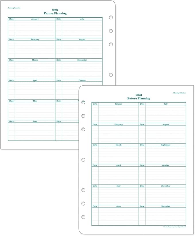 FranklinCovey - Original Two Page Per Day Ring-Bound Planner (Monarch, Jul 2024 - Jun 2025)