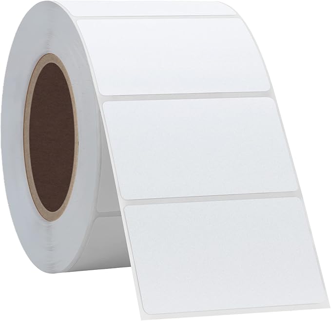 Hybsk 2.25x1.25 inch Direct Thermal Labels for Barcodes, Address, Compatible with Rollo Label Printer & Zebra Desktop Printers (2.25"x1.25",White)