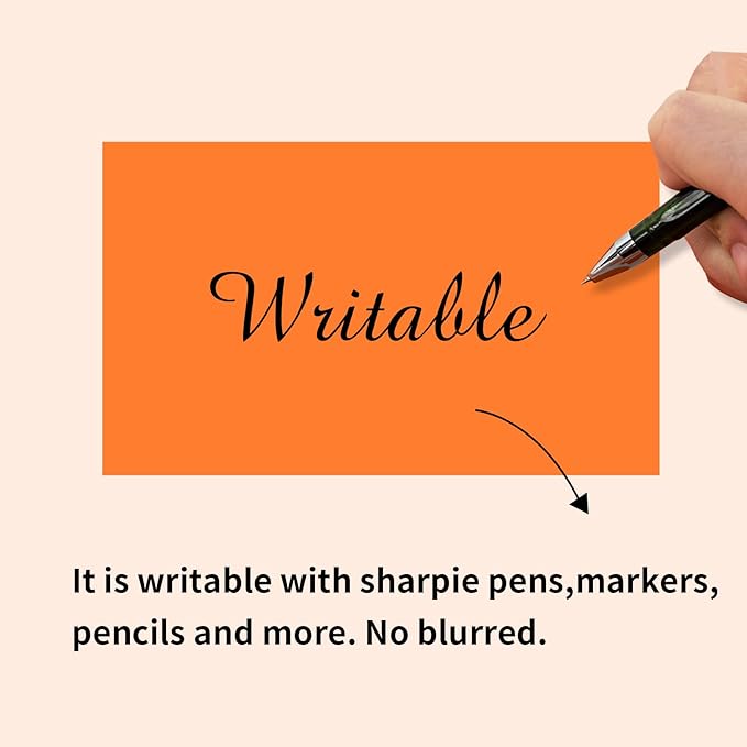 Colored Labels Stickers 3 x 5 Inch, Removable Rectangular Moving Labels, Large Color Coding Labels Moving Stickers- 250 Pack/Orange