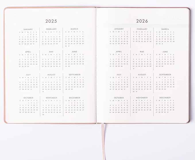 Eccolo 2025 Large Agenda Planner, 12 Month, Yearly, Monthly & Weekly Pages, Habit & Gratitude Tracker (Flexi-Cover - 8 x 10")