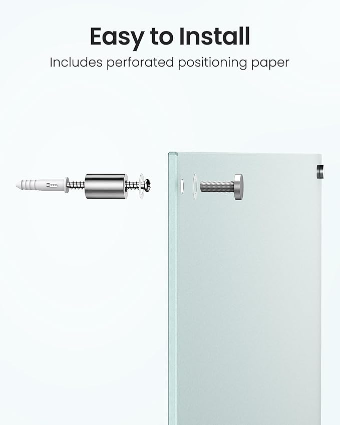 VUSIGN Glass Whiteboard 48" x 72" Magnetic Dry Erase for Office School, Home, Frameless Mounting, Includes 4 Magnets, 2 Markers and 1 Erasers