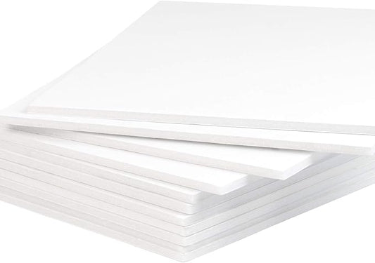 Mat Board Center, Pack of 10 Acid-Free Foam Boards, 11x14 inch White Foam Boards, 1/8" Thick